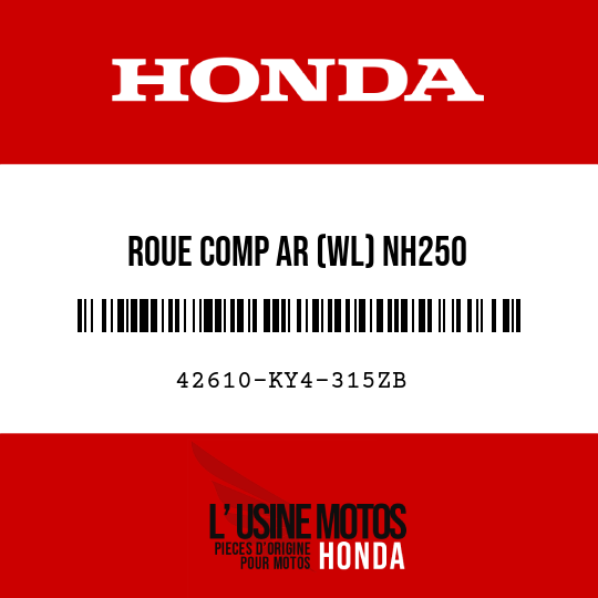 image de 42610-KY4-315ZB ROUE COMP AR (WL) NH250 