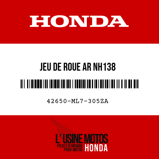 image de 42650-ML7-305ZA JEU DE ROUE AR NH138 
