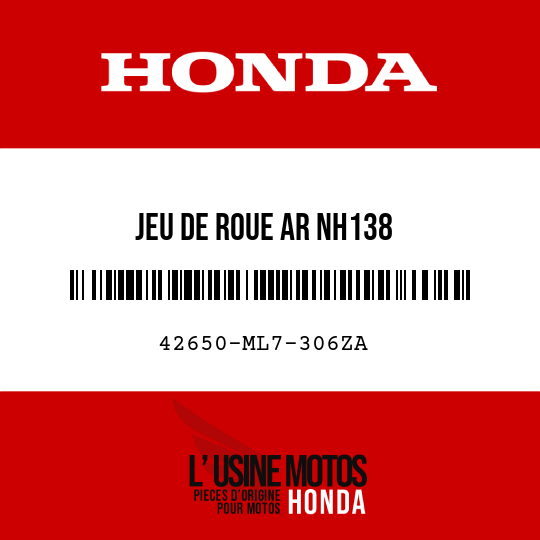 image de 42650-ML7-306ZA JEU DE ROUE AR NH138 