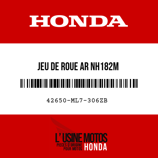 image de 42650-ML7-306ZB JEU DE ROUE AR NH182M 