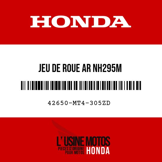 image de 42650-MT4-305ZD JEU DE ROUE AR NH295M 