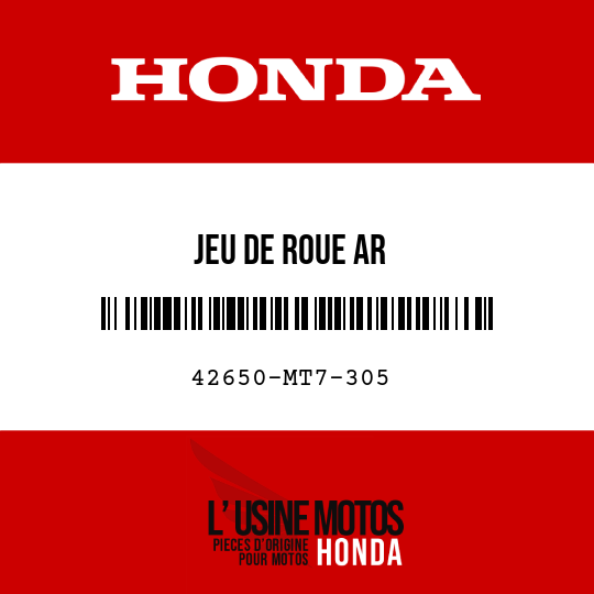 image de 42650-MT7-305 JEU DE ROUE AR