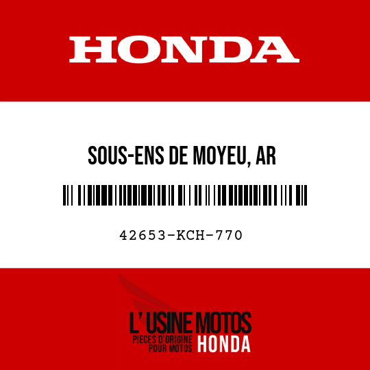 image de 42653-KCH-770 SOUS-ENS DE MOYEU, AR