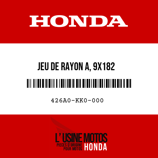 image de 426A0-KK0-000 JEU DE RAYON A, 9X182