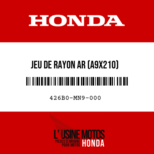 image de 426B0-MN9-000 JEU DE RAYON AR (A9X210)