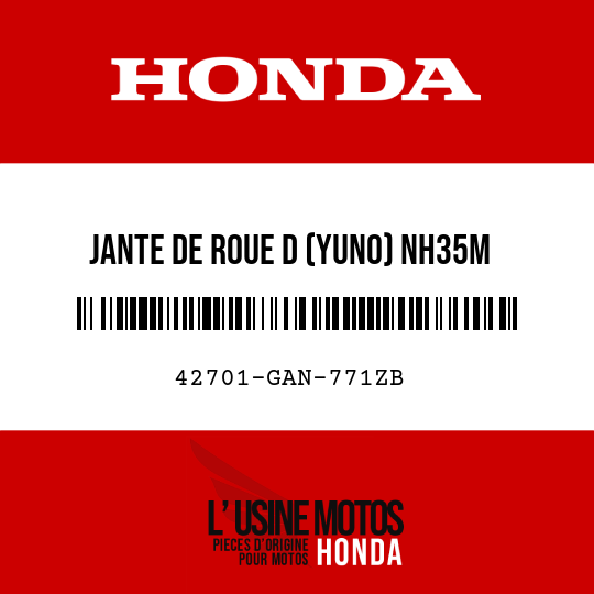 image de 42701-GAN-771ZB JANTE DE ROUE D (YUNO) NH35M
