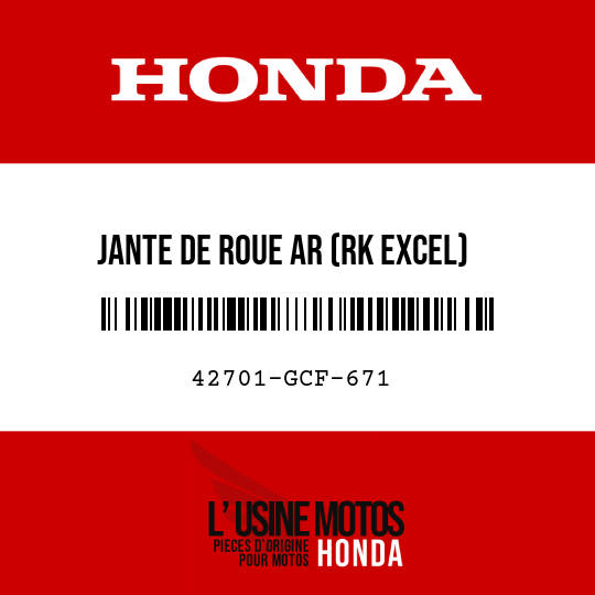 image de 42701-GCF-671 JANTE DE ROUE AR (RK EXCEL)