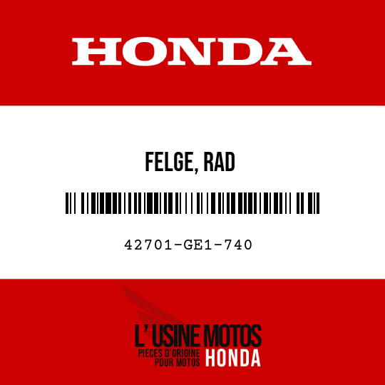 image de 42701-GE1-740 FELGE, RAD