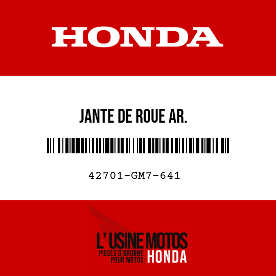image de 42701-GM7-641 JANTE DE ROUE AR.