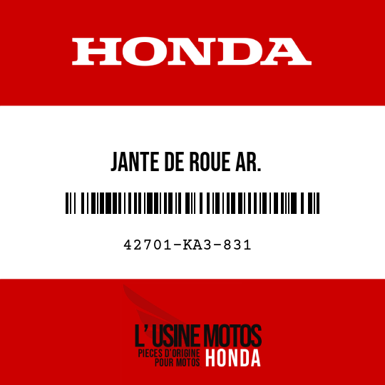 image de 42701-KA3-831 JANTE DE ROUE AR.