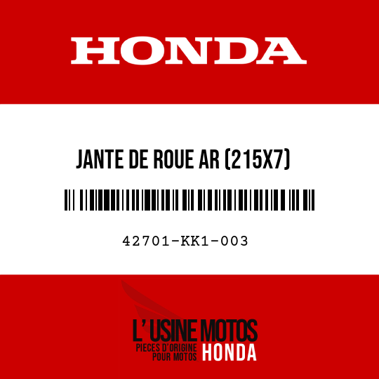 image de 42701-KK1-003 JANTE DE ROUE AR (215X7)