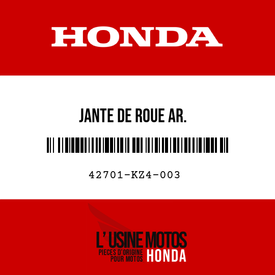 image de 42701-KZ4-003 JANTE DE ROUE AR.