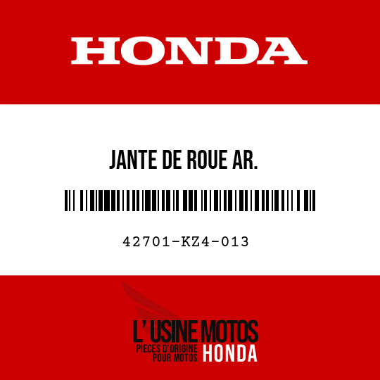 image de 42701-KZ4-013 JANTE DE ROUE AR.