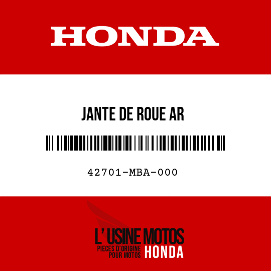 image de 42701-MBA-000 JANTE DE ROUE AR