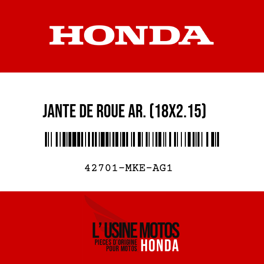 image de 42701-MKE-AG1 JANTE DE ROUE AR. (18X2.15)