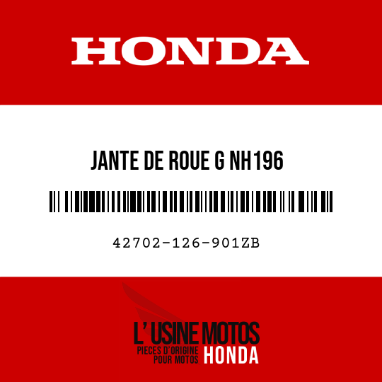 image de 42702-126-901ZB JANTE DE ROUE G NH196 