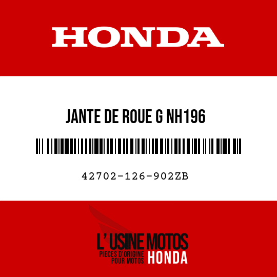 image de 42702-126-902ZB JANTE DE ROUE G NH196 