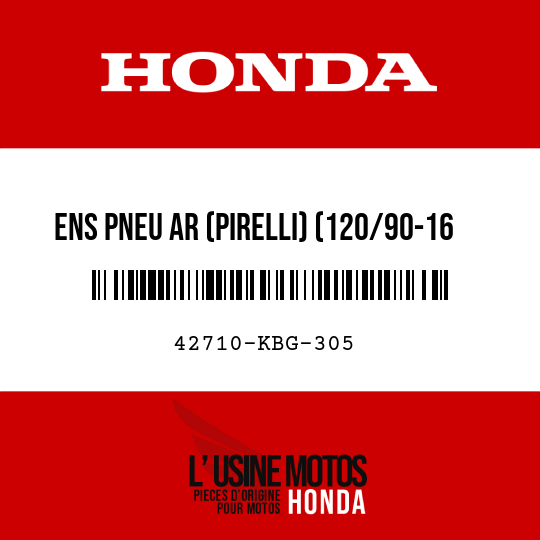 image de 42710-KBG-305 ENS PNEU AR (PIRELLI) (120/90-16 63S TL MT65)