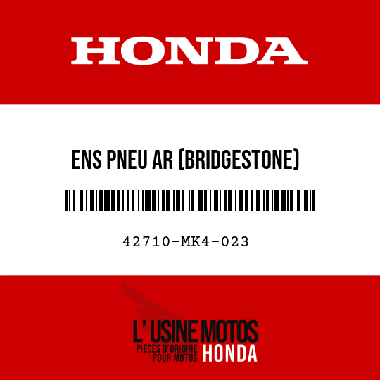 image de 42710-MK4-023 ENS PNEU AR (BRIDGESTONE) (110/90-18 61S)