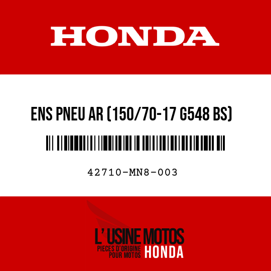 image de 42710-MN8-003 ENS PNEU AR (150/70-17 G548 BS)