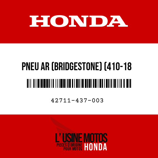 image de 42711-437-003 PNEU AR (BRIDGESTONE) (410-18 4PR/59P)