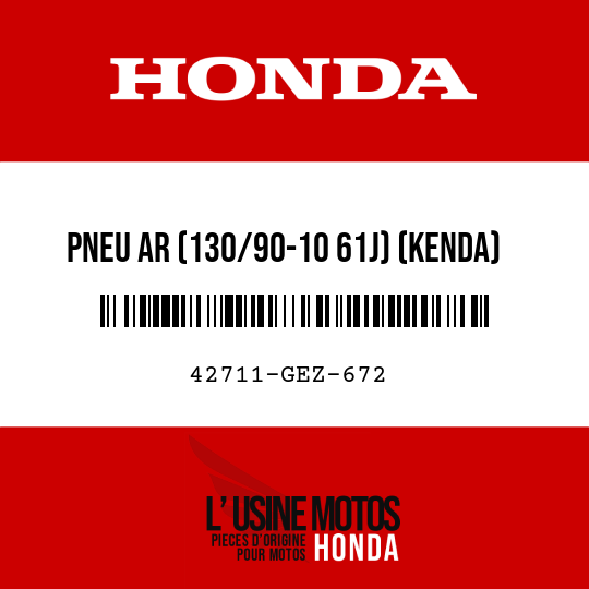 image de 42711-GEZ-672 PNEU AR (130/90-10 61J) (KENDA)