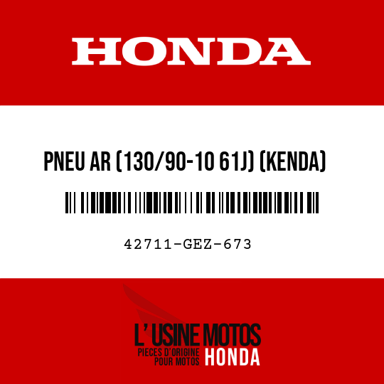 image de 42711-GEZ-673 PNEU AR (130/90-10 61J) (KENDA)
