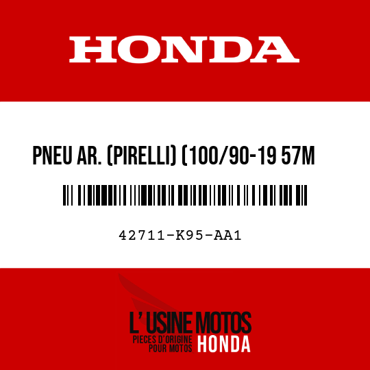 image de 42711-K95-AA1 PNEU AR. (PIRELLI) (100/90-19 57M NHS)