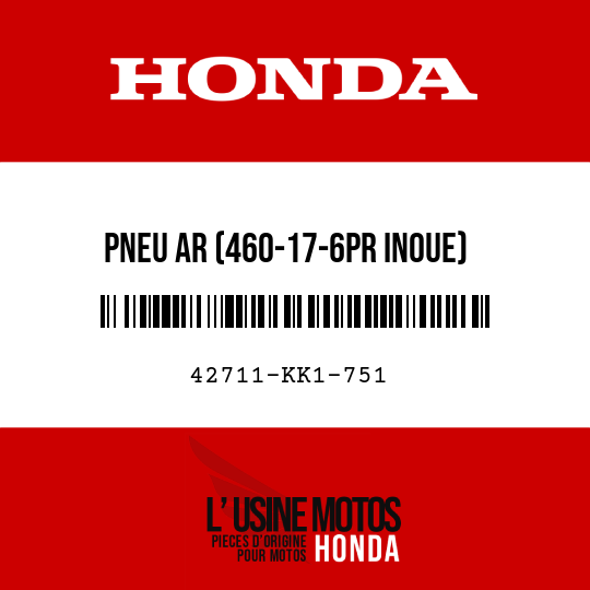 image de 42711-KK1-751 PNEU AR (460-17-6PR INOUE)