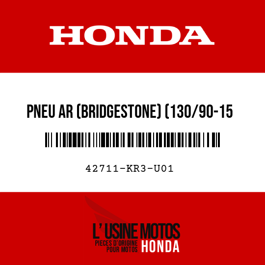 image de 42711-KR3-U01 PNEU AR (BRIDGESTONE) (130/90-15 M/C 66P G508)