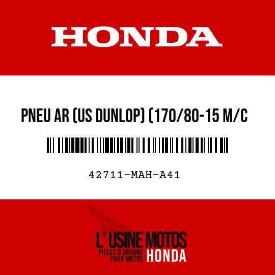 image de 42711-MAH-A41 PNEU AR (US DUNLOP) (170/80-15 M/C 77H)