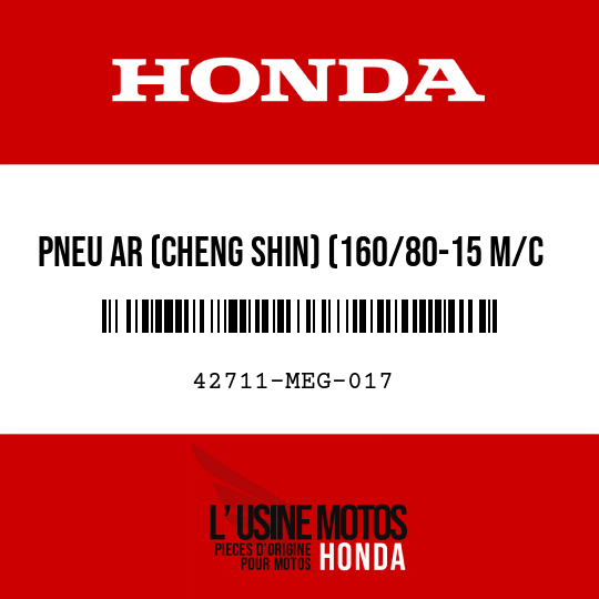 image de 42711-MEG-017 PNEU AR (CHENG SHIN) (160/80-15 M/C 74S)