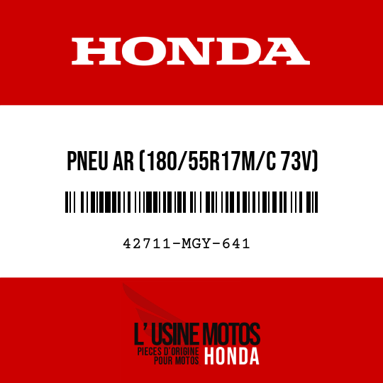 image de 42711-MGY-641 PNEU AR (180/55R17M/C 73V) (PIRELLI)