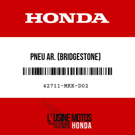 image de 42711-MKK-D02 PNEU AR. (BRIDGESTONE) (150/70R18M/C 70H)