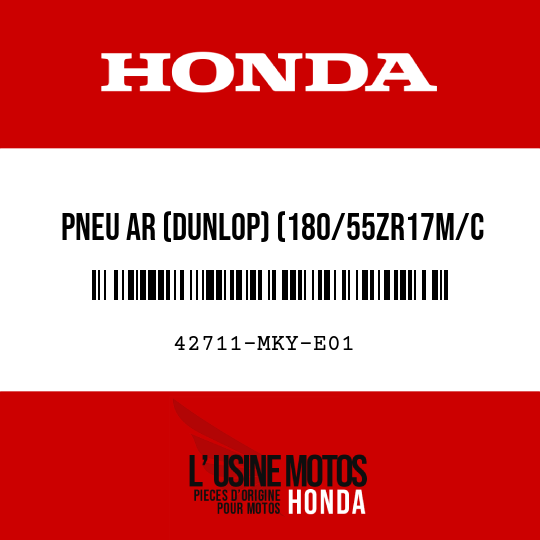 image de 42711-MKY-E01 PNEU AR (DUNLOP) (180/55ZR17M/C 73W)