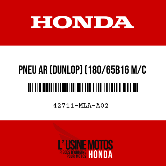 image de 42711-MLA-A02 PNEU AR (DUNLOP) (180/65B16 M/C 81H)