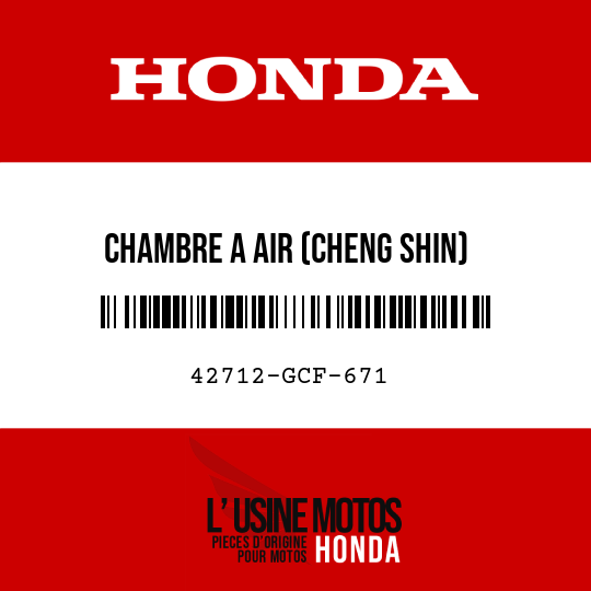 image de 42712-GCF-671 CHAMBRE A AIR (CHENG SHIN) (275/300-12 TR4)