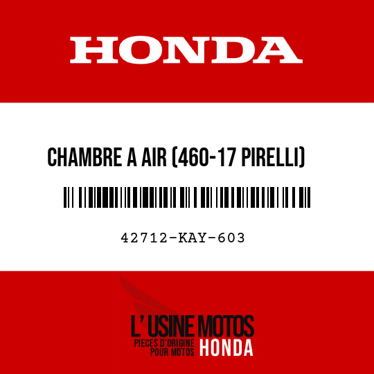 image de 42712-KAY-603 CHAMBRE A AIR (460-17 PIRELLI)