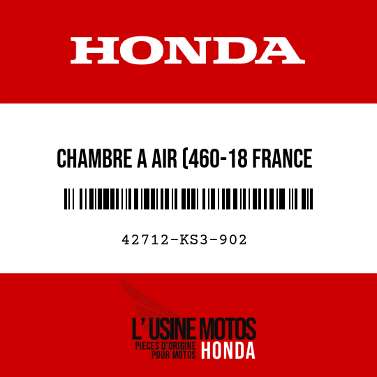 image de 42712-KS3-902 CHAMBRE A AIR (460-18 FRANCE DUNLOP)