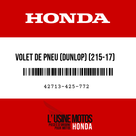 image de 42713-425-772 VOLET DE PNEU (DUNLOP) (215-17)
