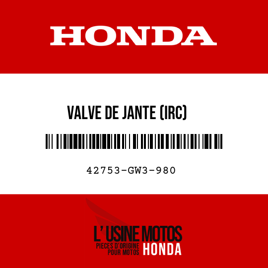 image de 42753-GW3-980 VALVE DE JANTE (IRC)