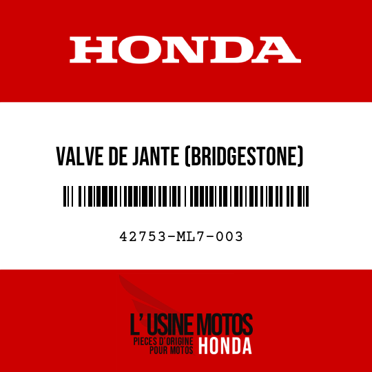 image de 42753-ML7-003 VALVE DE JANTE (BRIDGESTONE)