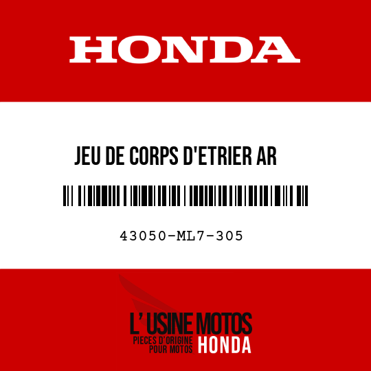 image de 43050-ML7-305 JEU DE CORPS D'ETRIER AR