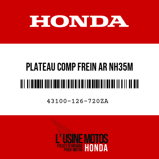 image de 43100-126-720ZA PLATEAU COMP FREIN AR NH35M 