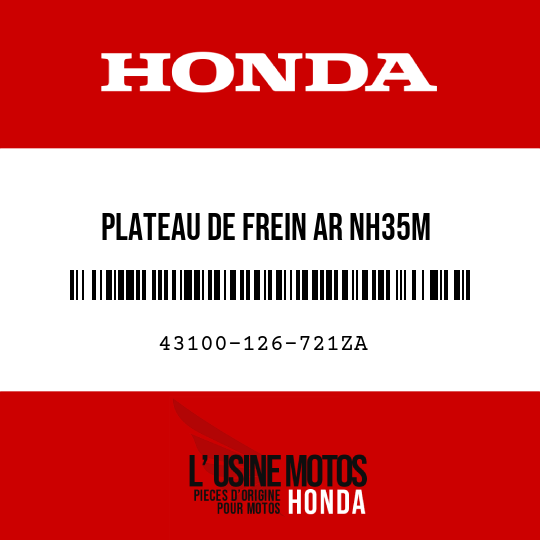 image de 43100-126-721ZA PLATEAU DE FREIN AR NH35M 