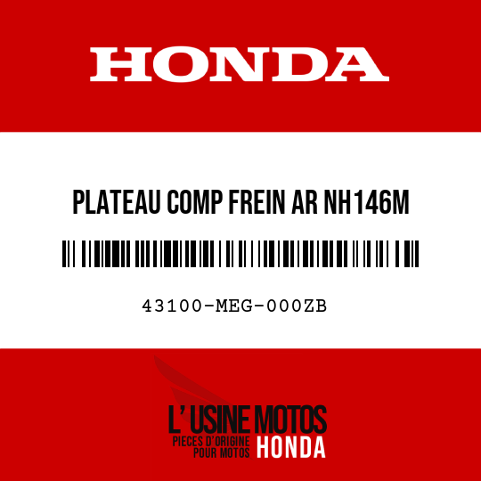 image de 43100-MEG-000ZB PLATEAU COMP FREIN AR NH146M 