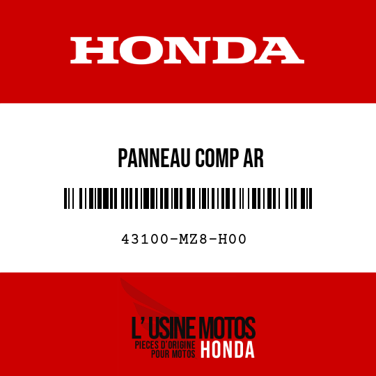 image de 43100-MZ8-H00 PANNEAU COMP AR