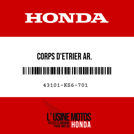 image de 43101-KS6-701 CORPS D'ETRIER AR.