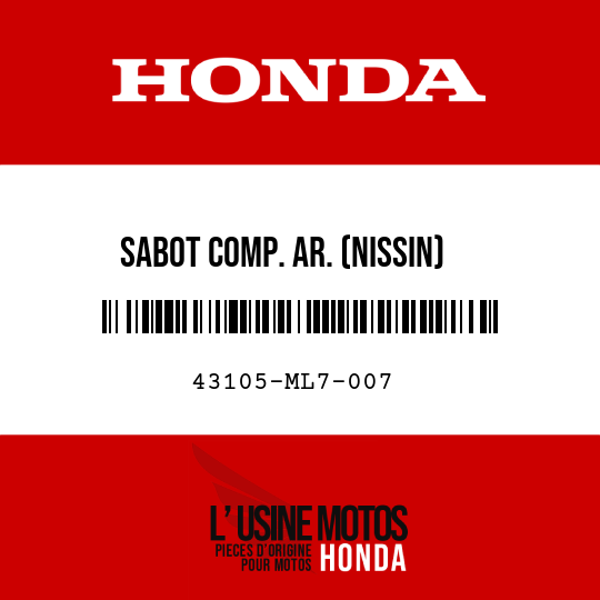 image de 43105-ML7-007 SABOT COMP. AR. (NISSIN)