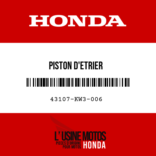 image de 43107-KW3-006 PISTON D'ETRIER
